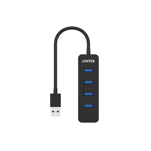  H1117A - מפצל USB 3.0 ל-4 פורטים עם חיבור מתח UNITEK