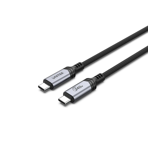  C14110GY - כבל טעינה 240W בחיבור UNITEK USB-C 