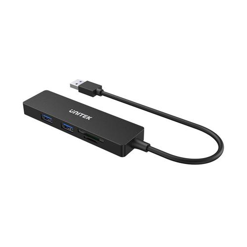  uHUB Q4 מפצל 3 פורט וקורא כרטיסים UNITEK USB A 
