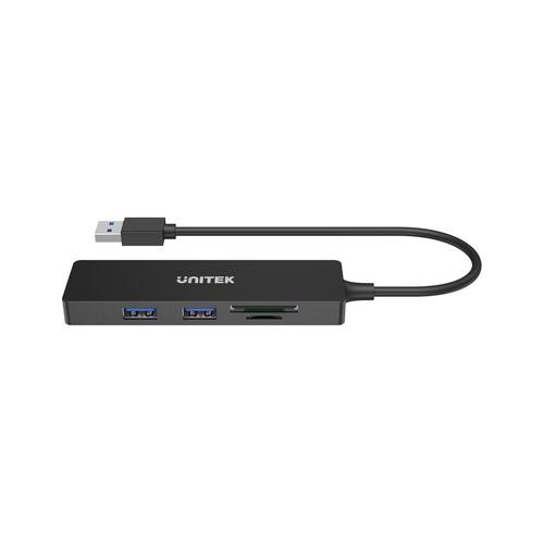  uHUB Q4 מפצל 3 פורט וקורא כרטיסים UNITEK USB A 