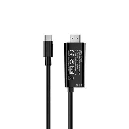  V1439A - כבל USB-C ל HDMI 4K 60Hz עם טעינה UNITEK 100W