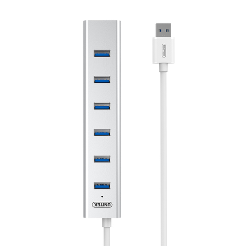  Y-3090 - מפצל ל-7 פורט USB 3.0 עשוי אלומיניום UNITEK