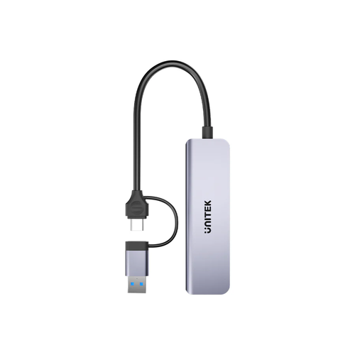  H1320AGY01 - מפצל בחיבור USB-C עם מתאם מובנה UNITEK USB-A 