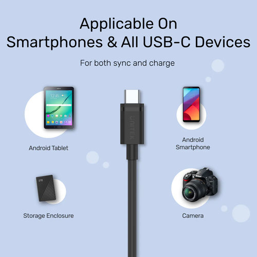  C14103BK-1.5M - כבל בחיבור USB 3.0 לחיבור UNITEK USB-C 