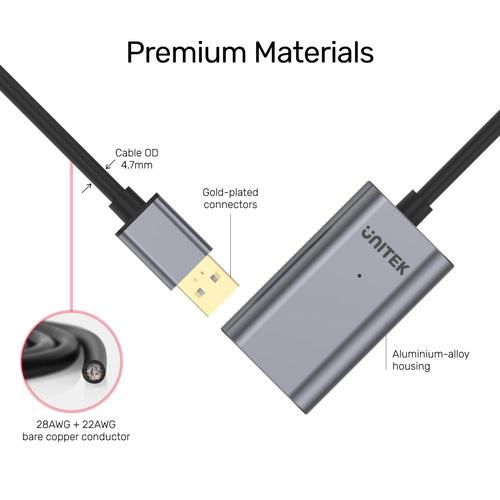 UNITEK USB 2.0 Extension Cable over 10M Y-272 