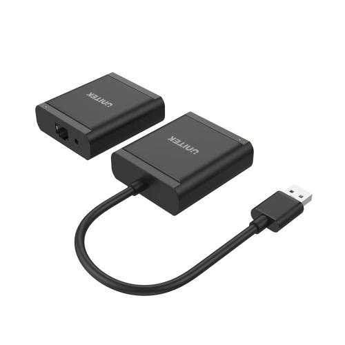  Y-2516 - מאריך אות USB על גבי כבל רשת + 4 כניסות UNITEK USB 2.0 