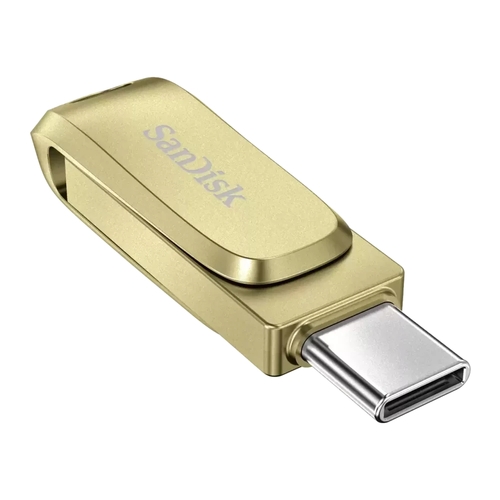 התקן זיכרון | Ultra Dual Drive Luxe | USB Type-C | 128GB בצבע זהב