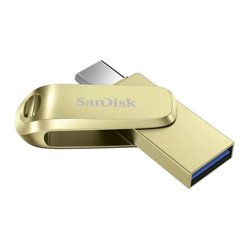 התקן זיכרון | Ultra Dual Drive Luxe | USB Type-C | 256GB בצבע זהב