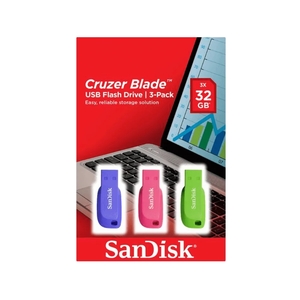 סט | 3 יחידות התקן זיכרון נייד SanDisk SDCZ50C-032G-B46T 32G