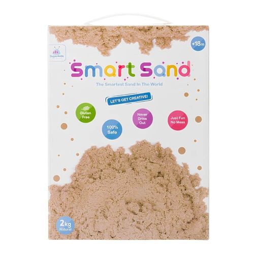 אריזת 2 קילו של חול קינטי בצבע טבעי Smart sand
