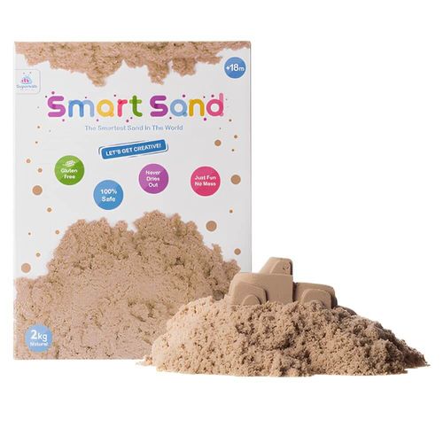 חול קינטי בצבע טבעי במארז 2 קילו Smart sand 