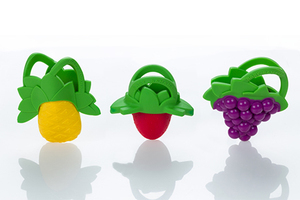 שלישיית נשכנים בצורת פירות 100% סיליקון