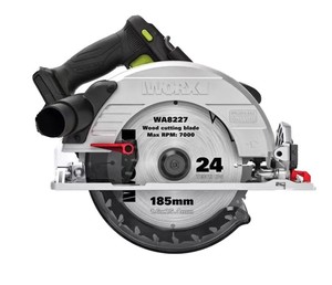 מסור עגול נטען מקצועי 20V 185MM Brushless [סוללה 4 אמפר  + מטען ] WU538.9 WORX