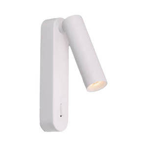 ספוט קיר לקריאה+ מפסק 3.6W סטורי ניסקו אור חם בסיס מלבני שחור/לבן STORY