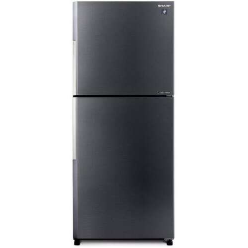 SJ-2430DS מקרר 2 דלתות מקפיא עליון דלתות בגוון נירוסטה מושחרת