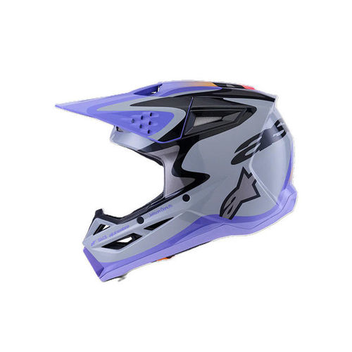 קסדת נוער שטח ALPINESTARS S-M3 Jettson אפור/סגול/שחור