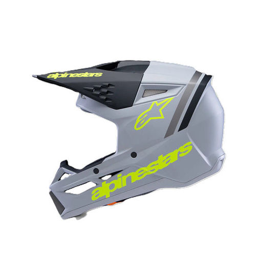 קסדת נוער שטח ALPINESTARS S-M3 Radium אפור/שחור/צהוב