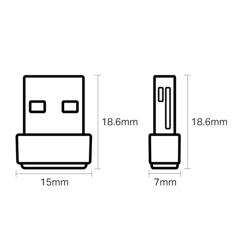 מתאם USB 2.0 Wi-Fi קומפקטי  Archer T600U Nano