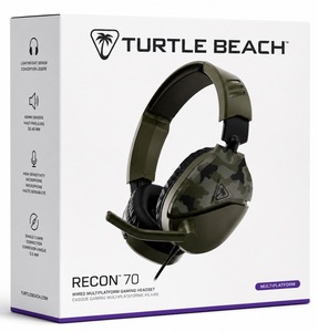 אוזניות גיימינג Turtle Beach Recon 70 Camo Multiplatform | Turtle Beach Recon 70 Camo Wired Gaming Headset