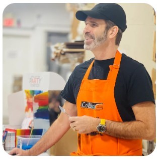 סינר ציירים כתום COBRA