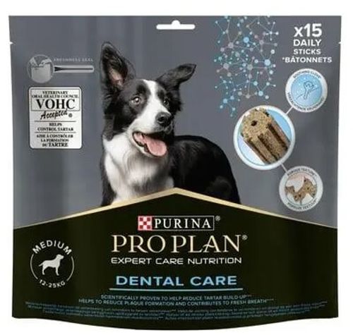 פרו פלאן דנטל קר חטיף לכלב גזע בינוני 345 גרם | Pro Plan Dental Care Medium Dog Treat 345g