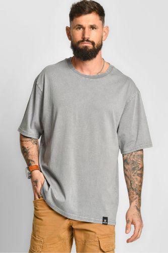 חולצת RedBack אפורה עם הדפס washed