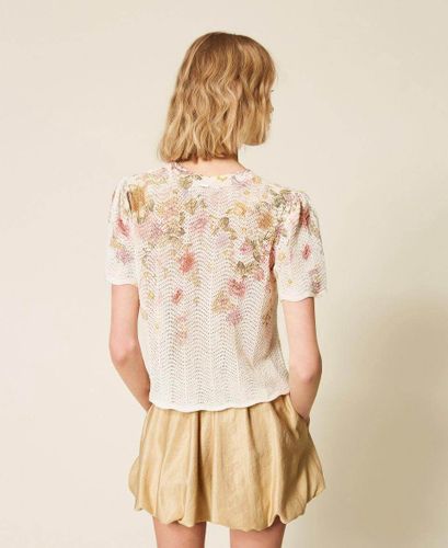 Linen blend floral jumper