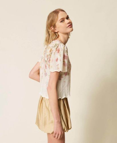 Linen blend floral jumper