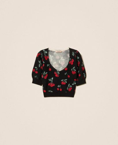 Jumper with cherry print