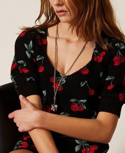 Jumper with cherry print