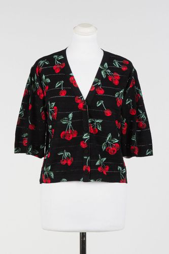 Cherry print cardigan