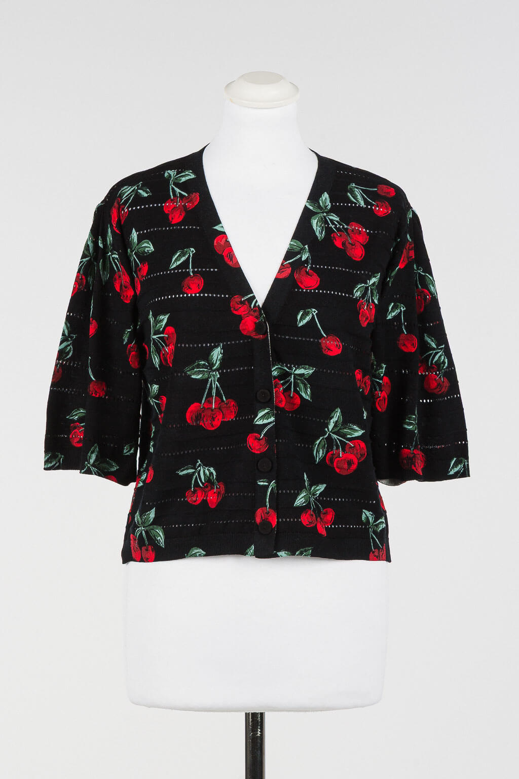 Cherry print cardigan