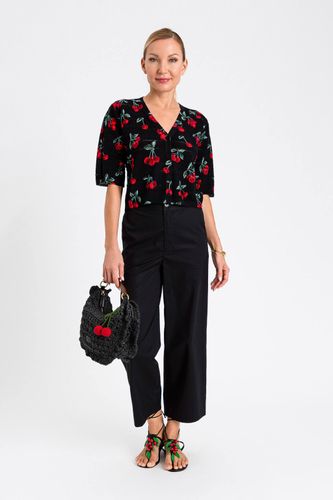 Cherry print cardigan