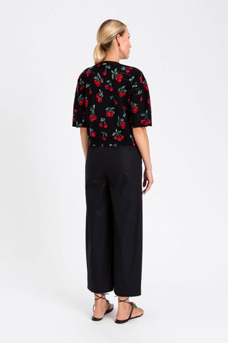 Cherry print cardigan