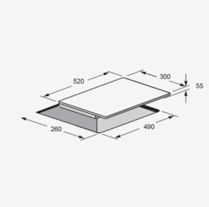 ‏כיריים גז Sol F3GWCT-534 סול