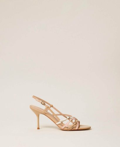 High heeled sandals with straps