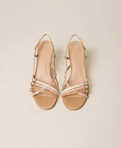 High heeled sandals with straps