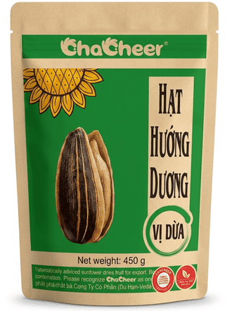 ChaCheer - זרעי חמניה בטעם קוקוס 450 גרם 