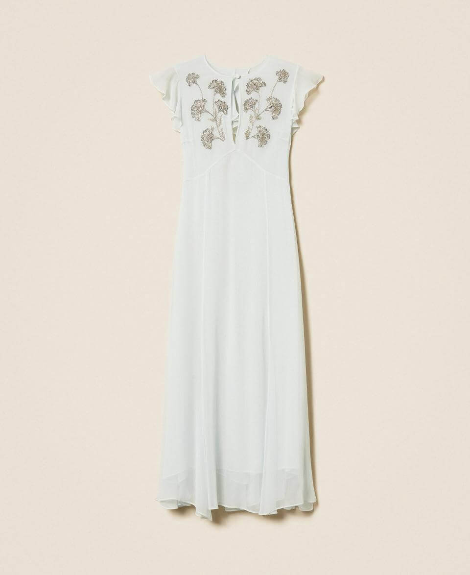 Hand embroidered long dress