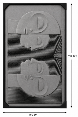  תמונה פנים מול פנים  מסגרת צבע שחור