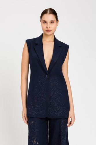 TWINSET Embroidered Sleeveless Waistcoat