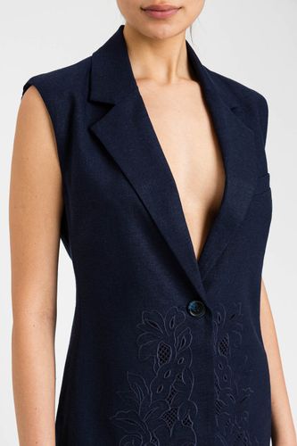 TWINSET Embroidered Sleeveless Waistcoat