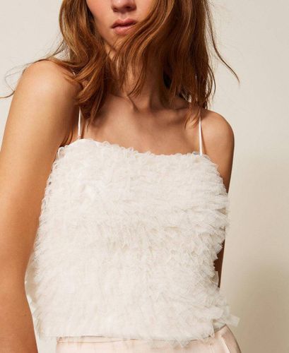 Tulle ruffle top