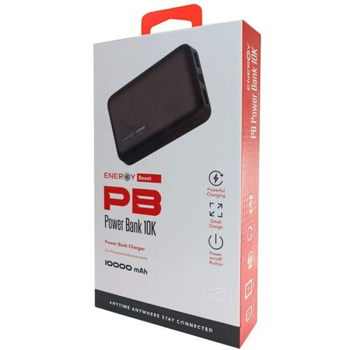סוללת גיבוי ENERGY PB10000k Power Bank mAh Black