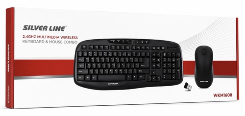 מקלדת ועכבר אלחוטיים Silver Line WKM1608 | Silver Line WKM1608 Wireless Keyboard & Mouse Combo