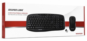 מקלדת ועכבר אלחוטיים Silver Line WKM1608 | Silver Line WKM1608 Wireless Keyboard & Mouse Combo
