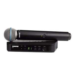 סט אלחוטי מיקרופון ידני SHURE BLX 24E BETA58 G18