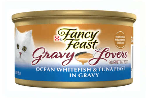 שימורי פנסי פיסט דג אוקיינוס ברוטב 85 גרם | Fancy Feast Ocean Whitefish Feast in Gravy 85g