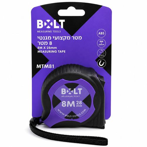 מטר מקצועי מגנטי 5 מטר BOLT