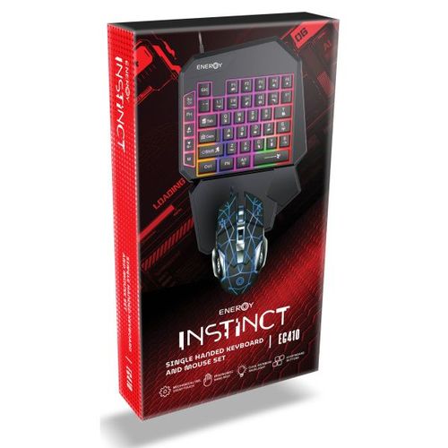 מקלדת גיימינג RGB קצרה + עכבר גיימינג + משטח לעכבר EG410